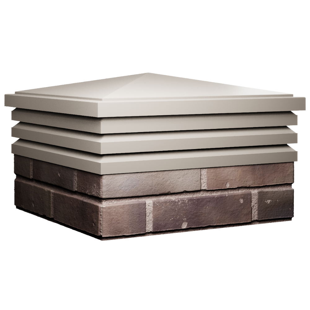 Колпак Zking Бона ХайТек Бежевый на столб 2х2 кирпича (513х513мм) в Хасавюрте фото