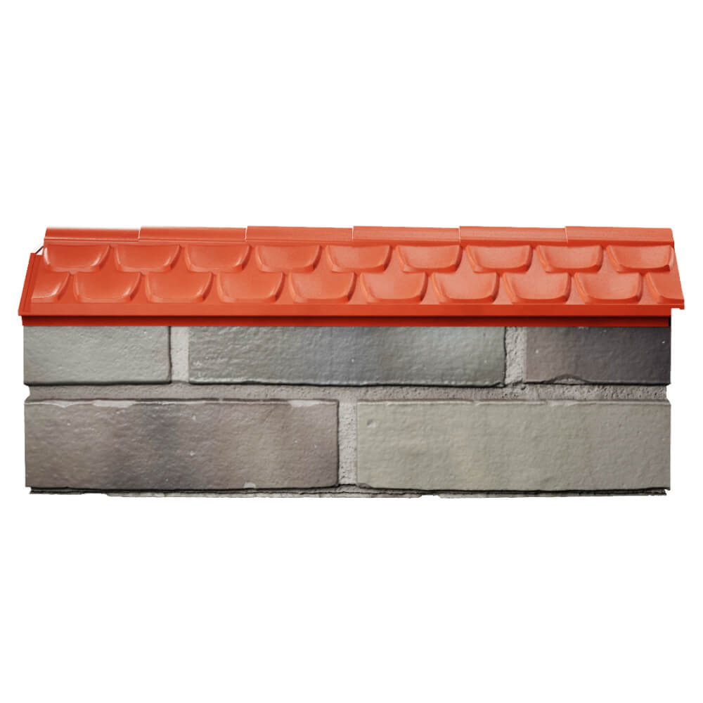 Парапет Zking Эльбрус Красный с посадкой на 0.5 кирпича (130мм) в Хасавюрте фото