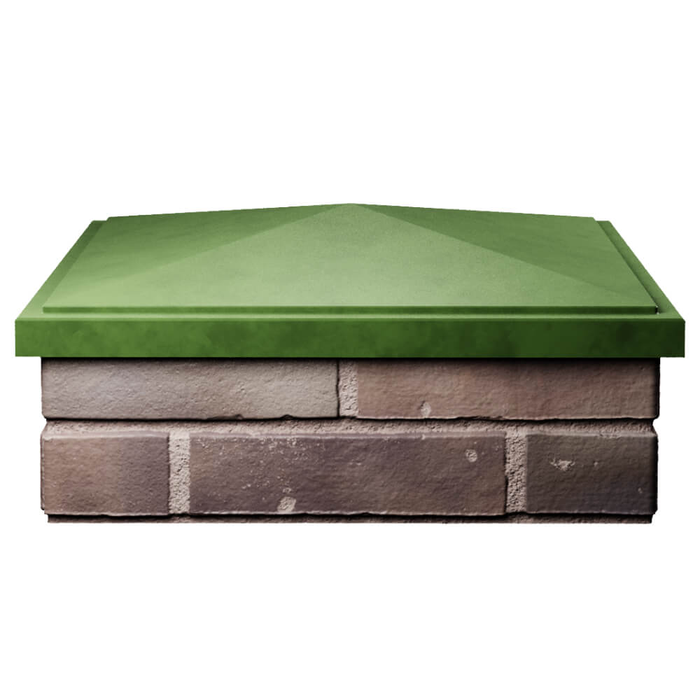Колпак Zking БонаМоно Зеленый на столб 2х2 кирпича (515х515, 530х530мм) Хасавюрт фото