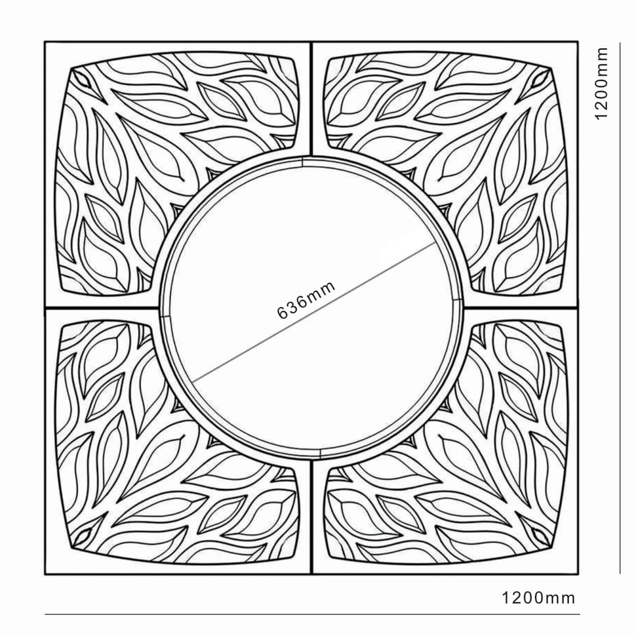 Приствольная решетка для дерева ZKING CRUST 1.2х1.2м Черная в Хасавюрте фото