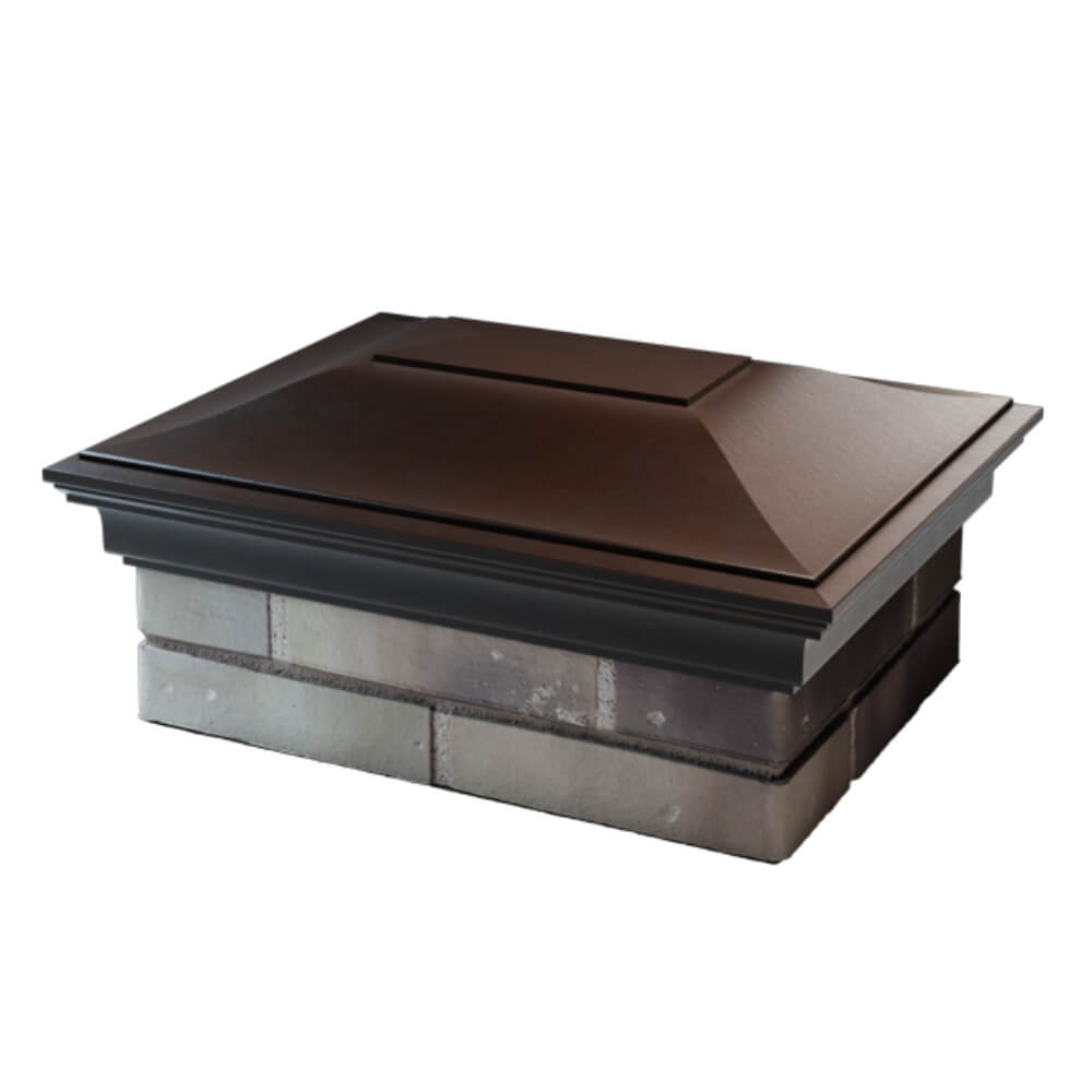 Колпак Zking Монблан Коричневый на столб 2х1.5 кирпича (515х385мм) в Хасавюрте фото