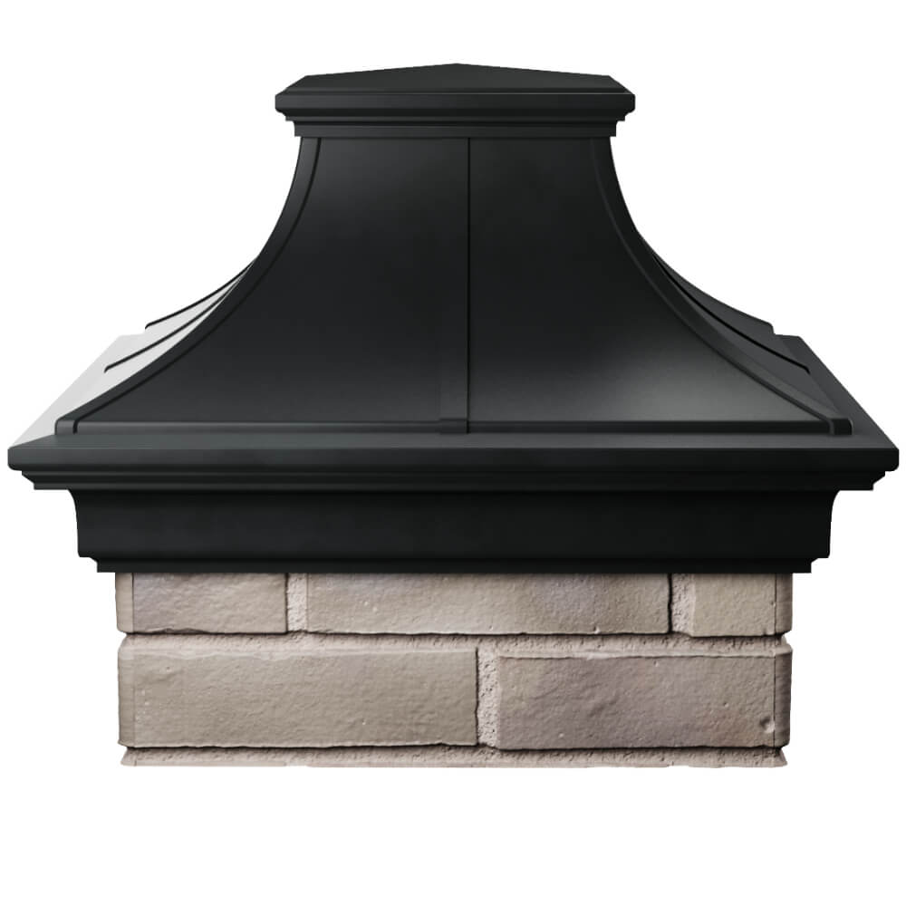 Колпак Zking Монблан Премиум Черный на столб 1.5х1.5 кирпича (385х385мм) Хасавюрт фото