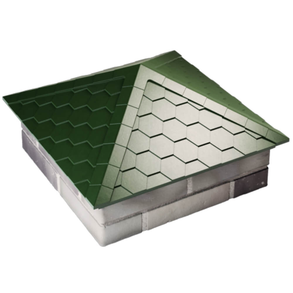 Колпак Zking Эверест Зеленый на столб 2х2 кирпича (535х535мм) Хасавюрт фото
