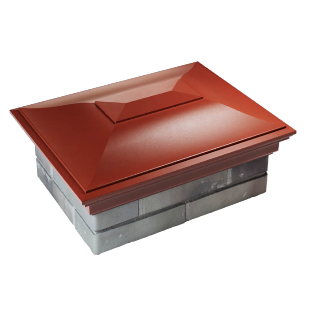 Колпак Zking Монблан Красный на столб 2х1.5 кирпича (515х385мм) Хасавюрт фото