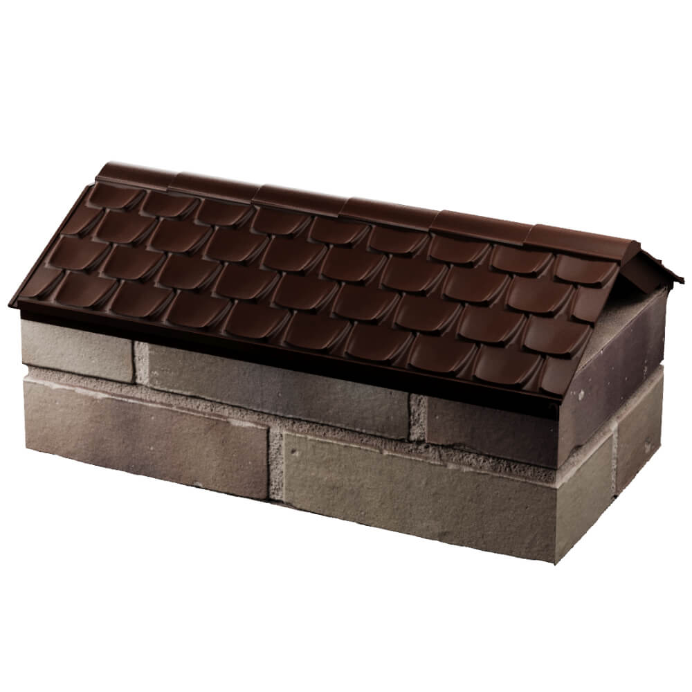 Парапет Zking Эльбрус Коричневый с посадкой на 1 кирпич (255мм) в Хасавюрте фото