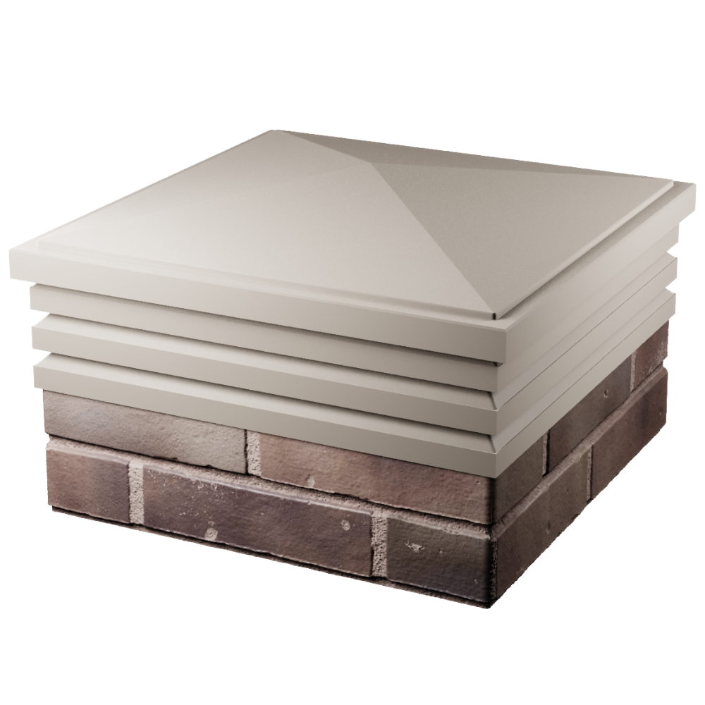 Колпак Zking Бона ХайТек Бежевый на столб 2х2 кирпича (513х513мм) в Хасавюрте фото