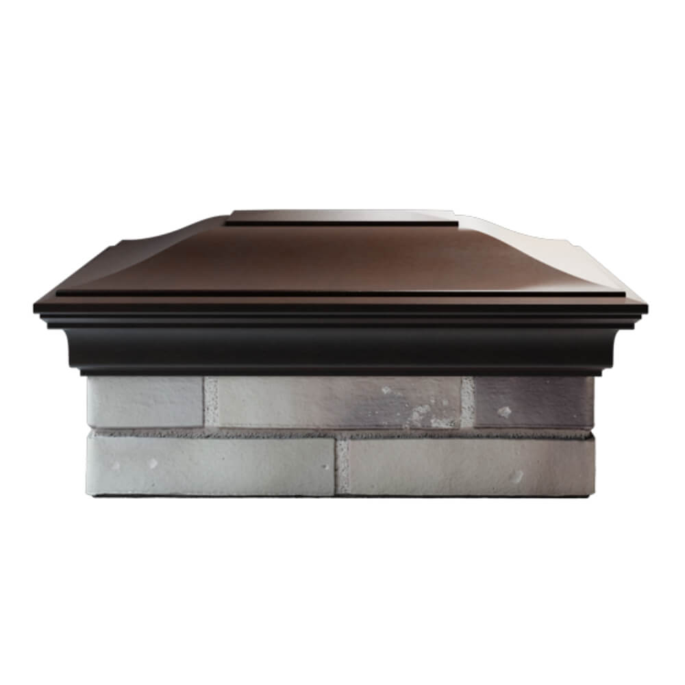 Колпак Zking Монблан Коричневый на столб 2х1.5 кирпича (515х385мм) в Хасавюрте фото