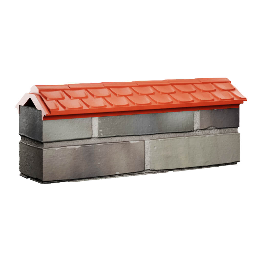 Парапет Zking Эльбрус Красный с посадкой на 0.5 кирпича (130мм) Хасавюрт фото