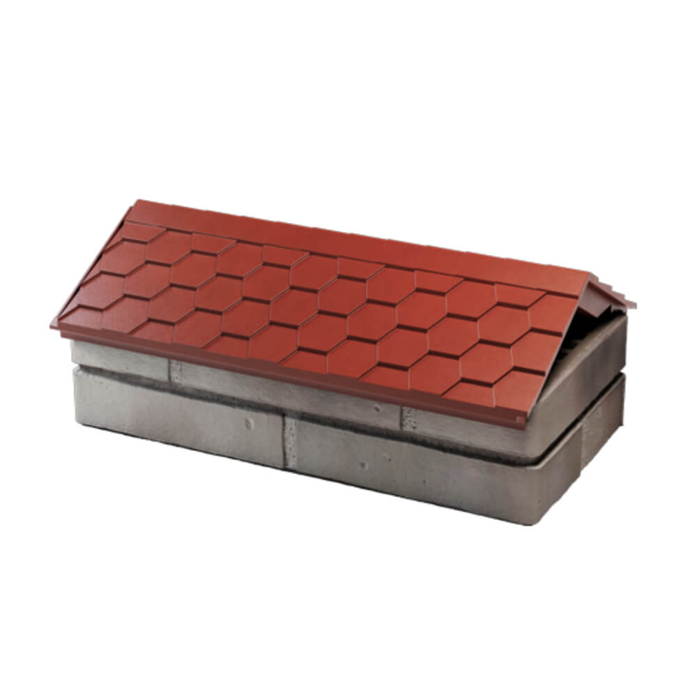 Парапет Zking Эверест Красный с посадкой на 1 кирпич (200/225/255мм) в Хасавюрте фото