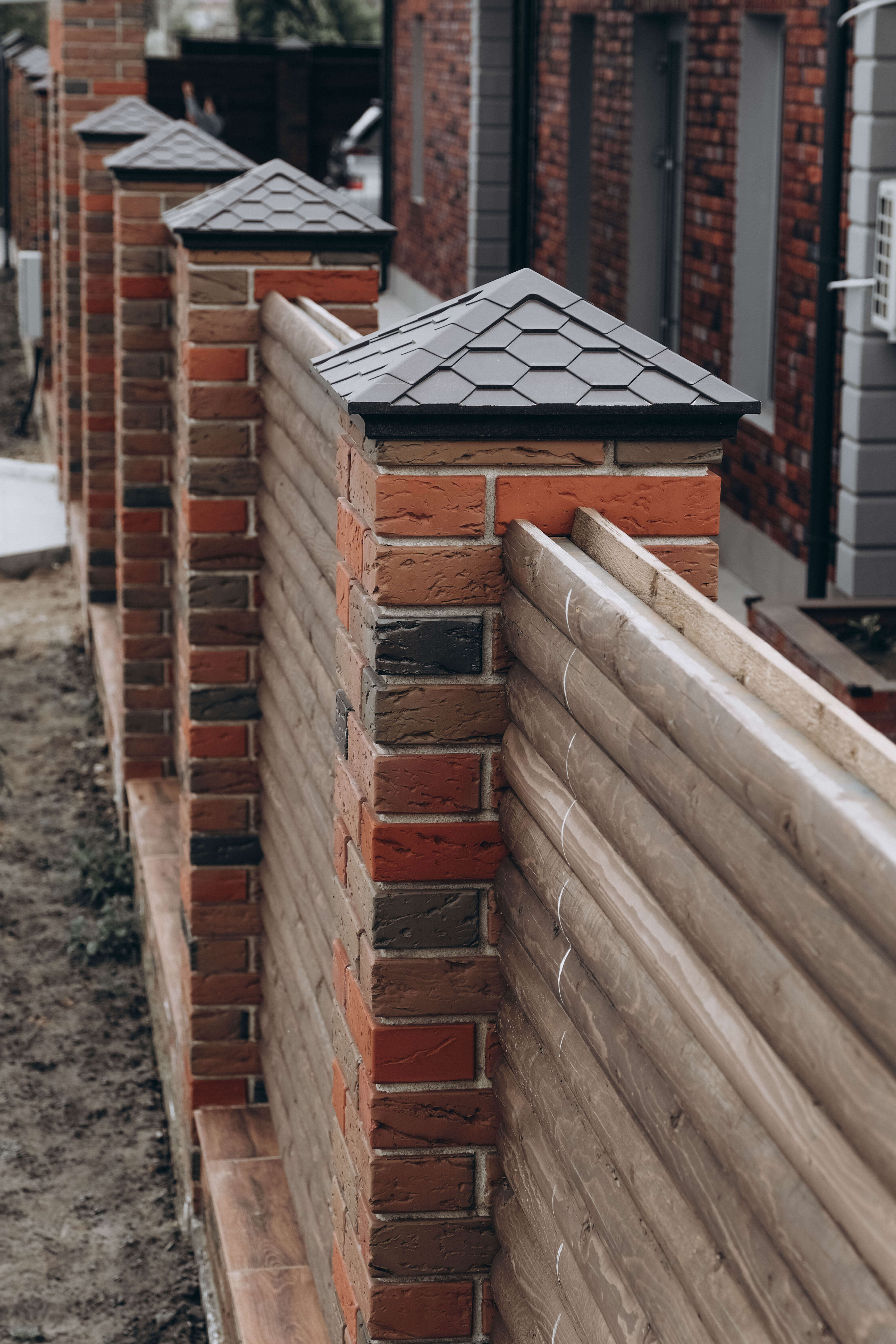 Колпак Zking Эверест Коричневый на столб 1.5х1.5 кирпича (390х390мм) в Хасавюрте фото