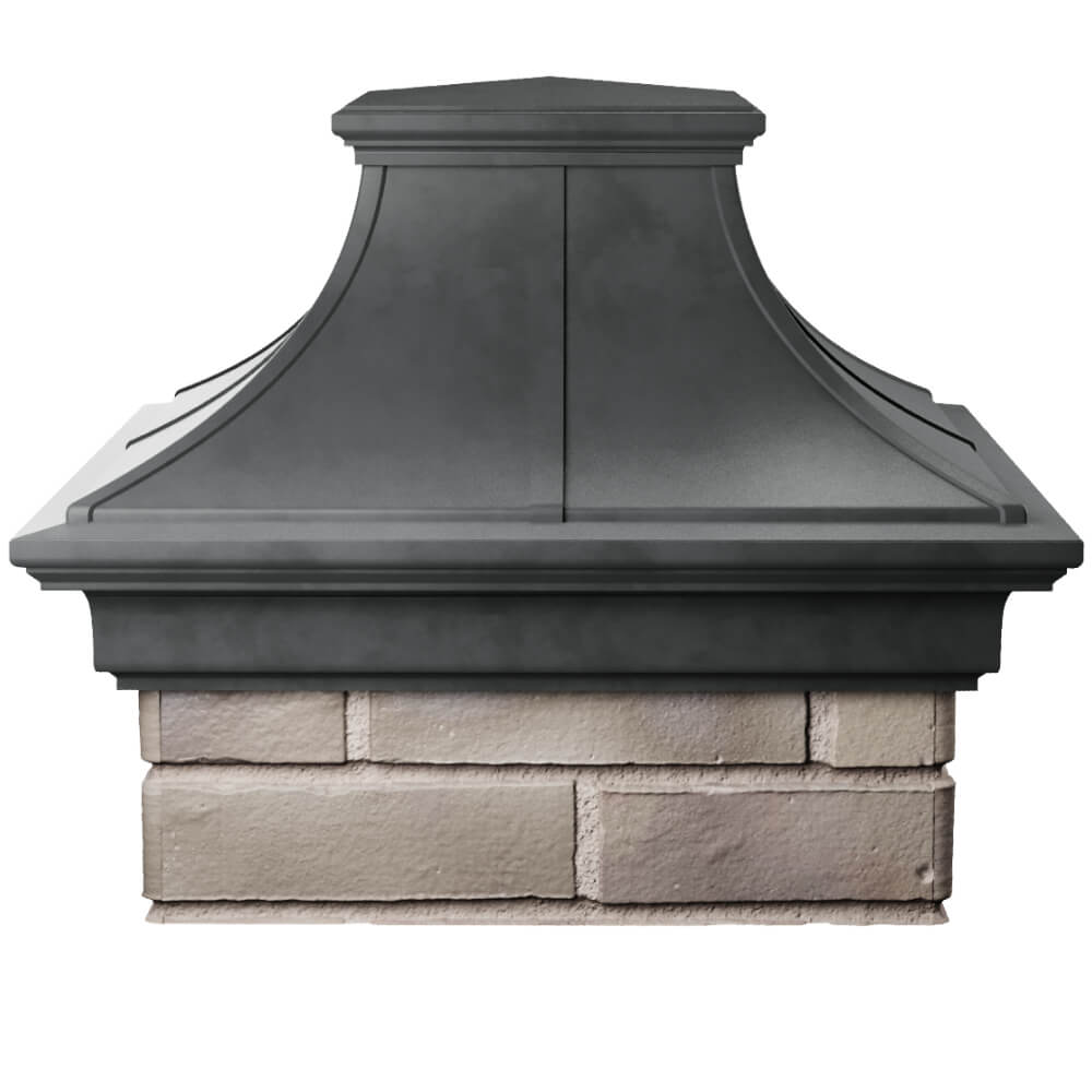 Колпак Zking Монблан Премиум Серый на столб 1.5х1.5 кирпича (385х385мм) Хасавюрт фото