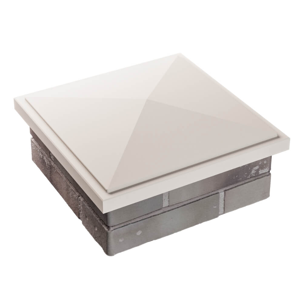 Колпак Zking БонаМоно Бежевый на столб 1.5х1.5 кирпича (385х385, 400х400мм) в Хасавюрте фото