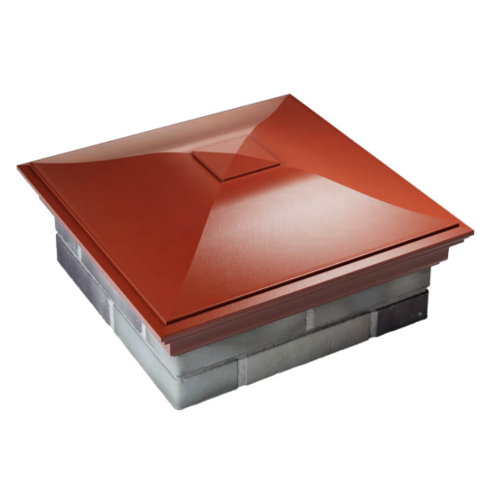 Колпак Zking Монблан Красный на столб 2х2 кирпича (515х515мм) Хасавюрт фото