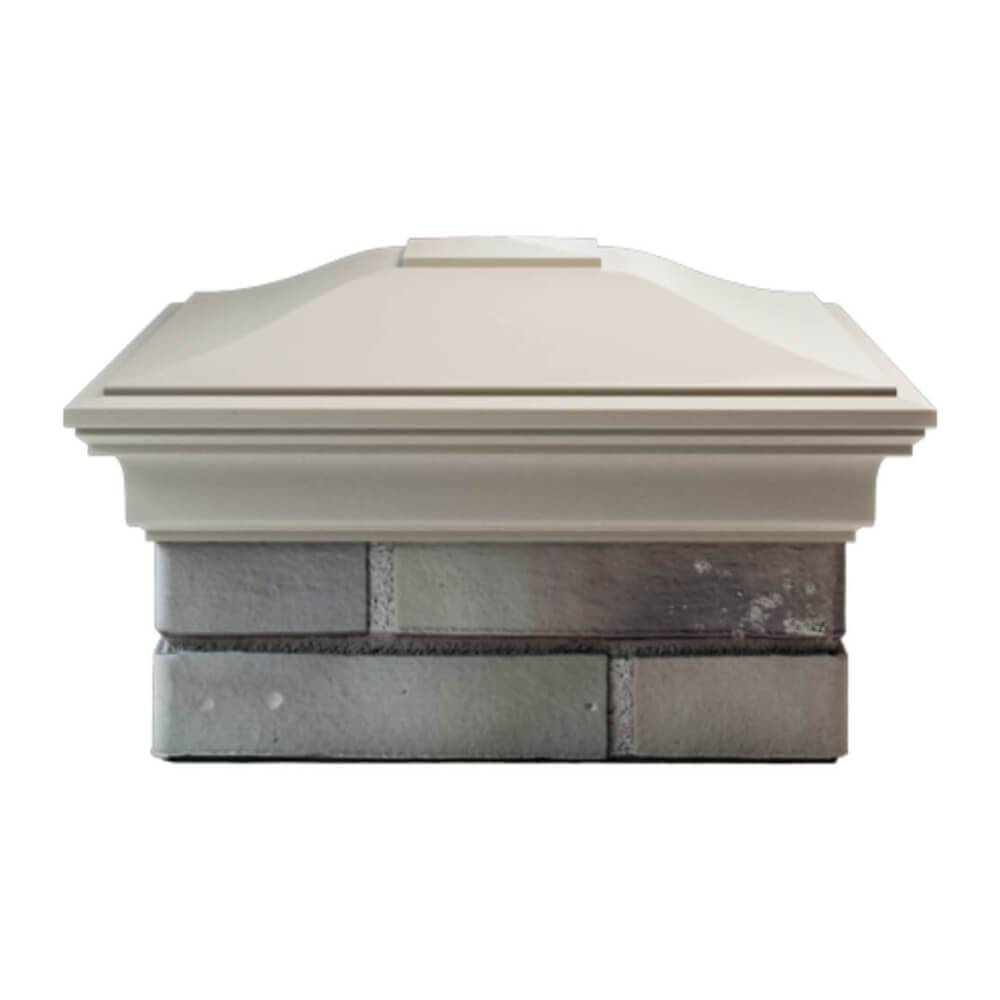 Колпак Zking Монблан Бежевый на столб 1.5х1.5 еврокирпича 0.7НФ (355х355мм) Хасавюрт фото