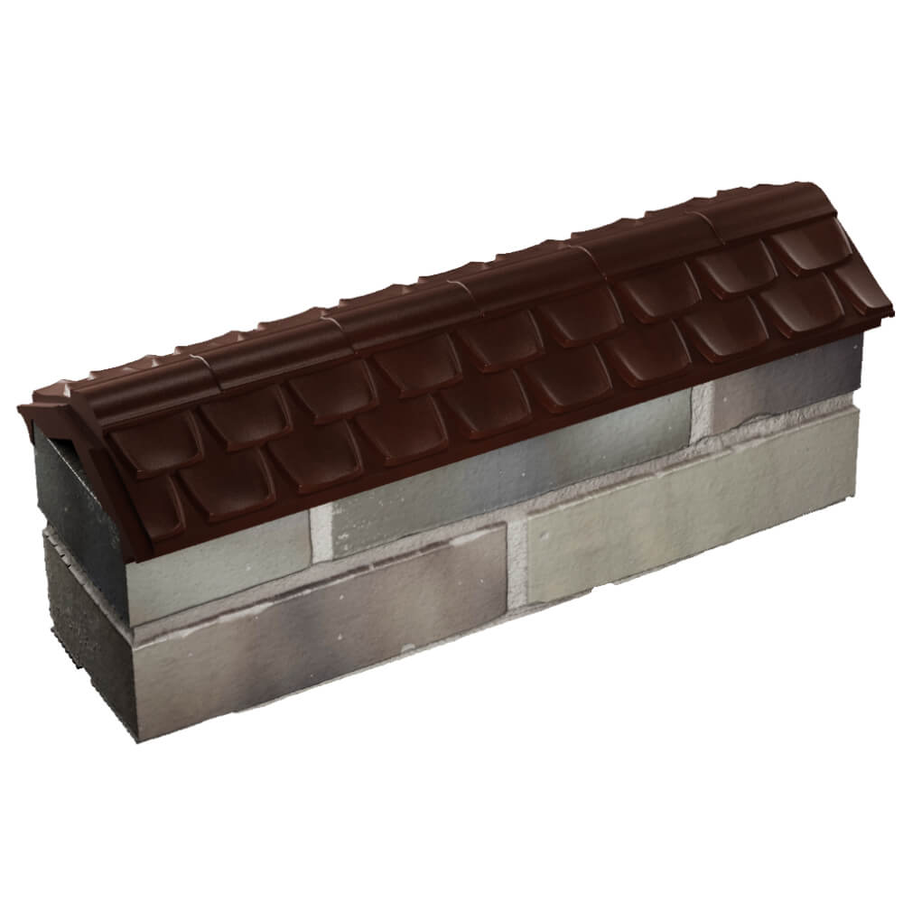 Парапет Zking Эльбрус Коричневый с посадкой на 0.5 кирпича (130мм) в Хасавюрте фото