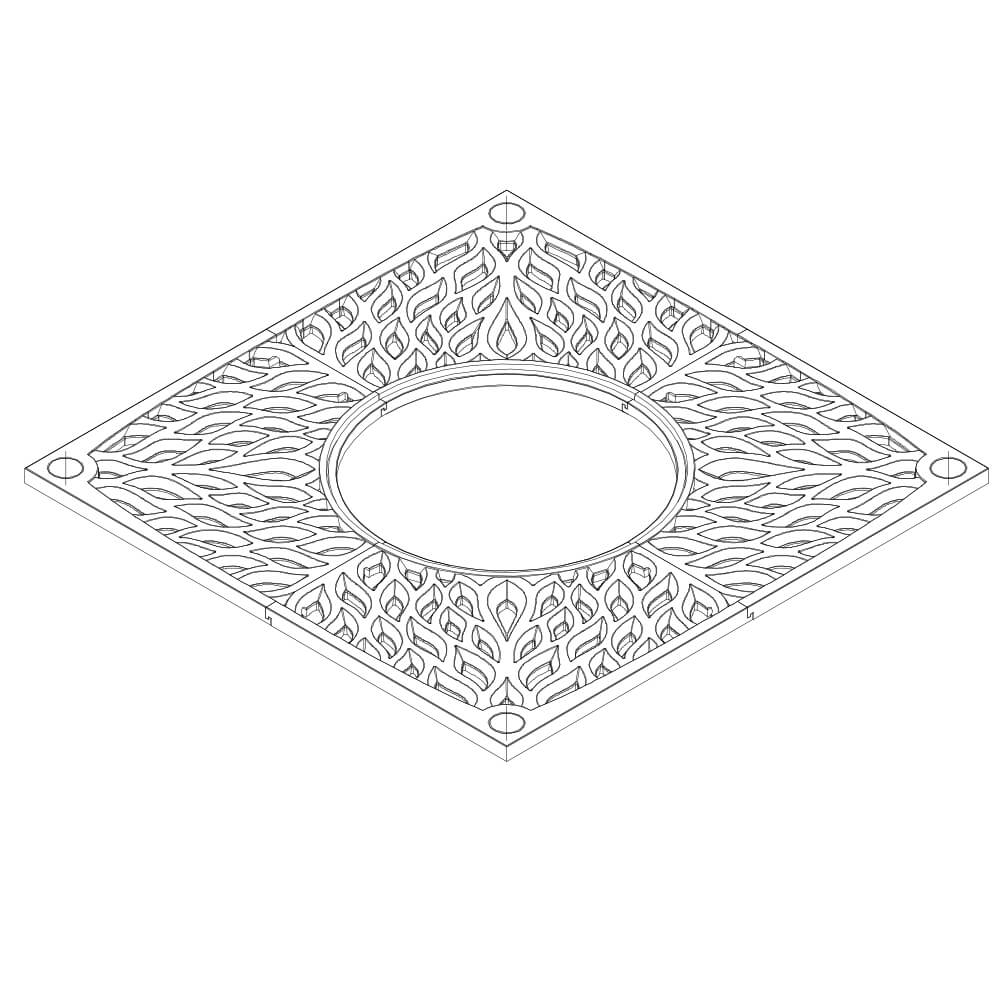 Приствольная решетка для дерева ZKING CRUST 2х2м Черная в Хасавюрте фото