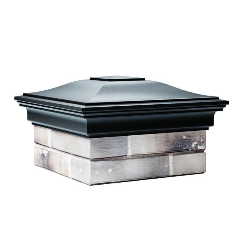 Колпак Zking Монблан Черный на столб 1.5х1.5 еврокирпича 0.7НФ (355х355мм) в Хасавюрте фото