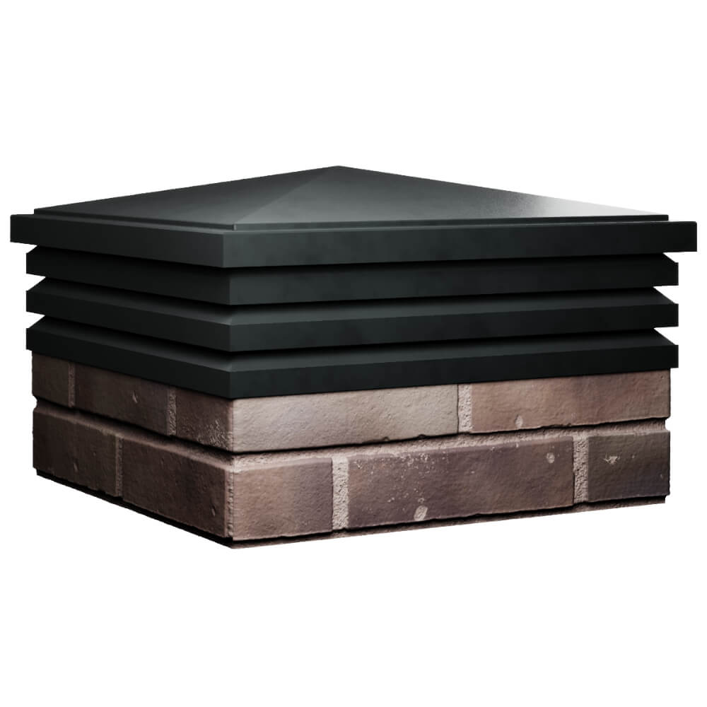 Колпак Zking Бона ХайТек Черный на столб 2х2 кирпича (513х513мм) в Хасавюрте фото