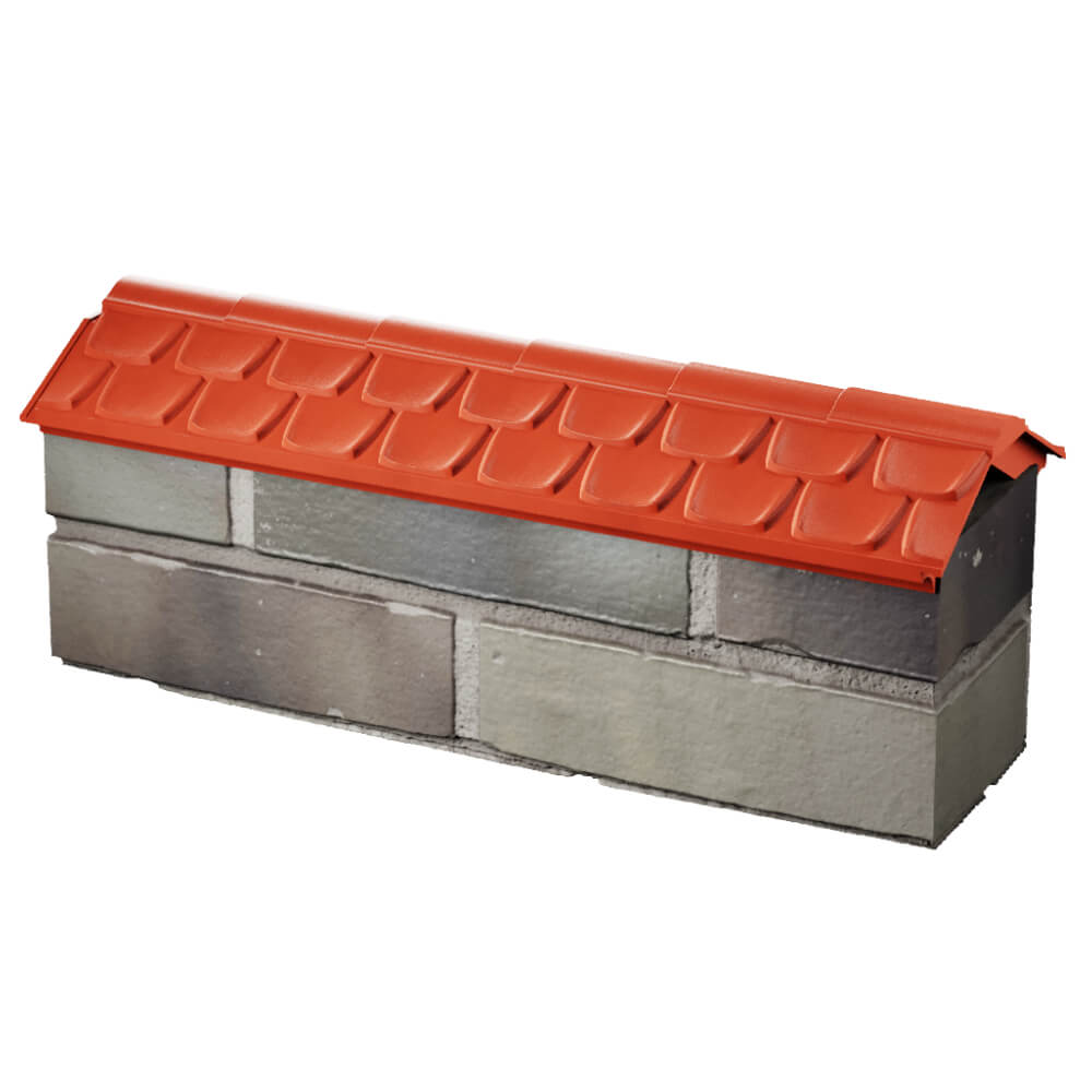 Парапет Zking Эльбрус Красный с посадкой на 0.5 кирпича (130мм) в Хасавюрте фото