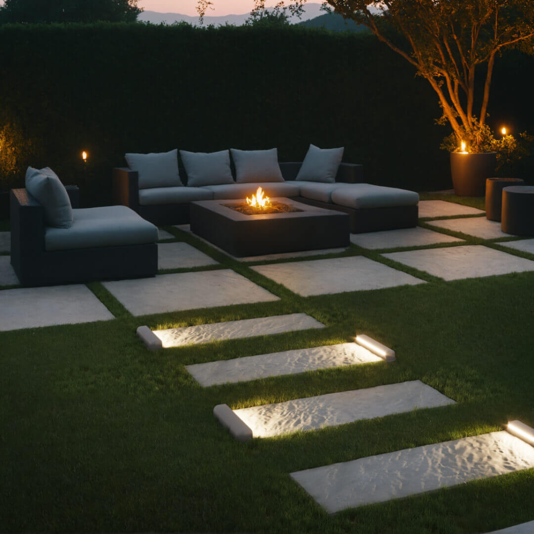 LED Светильник для шаговой плиты STONE Светлая Галька 330х75х98мм в Хасавюрте фото