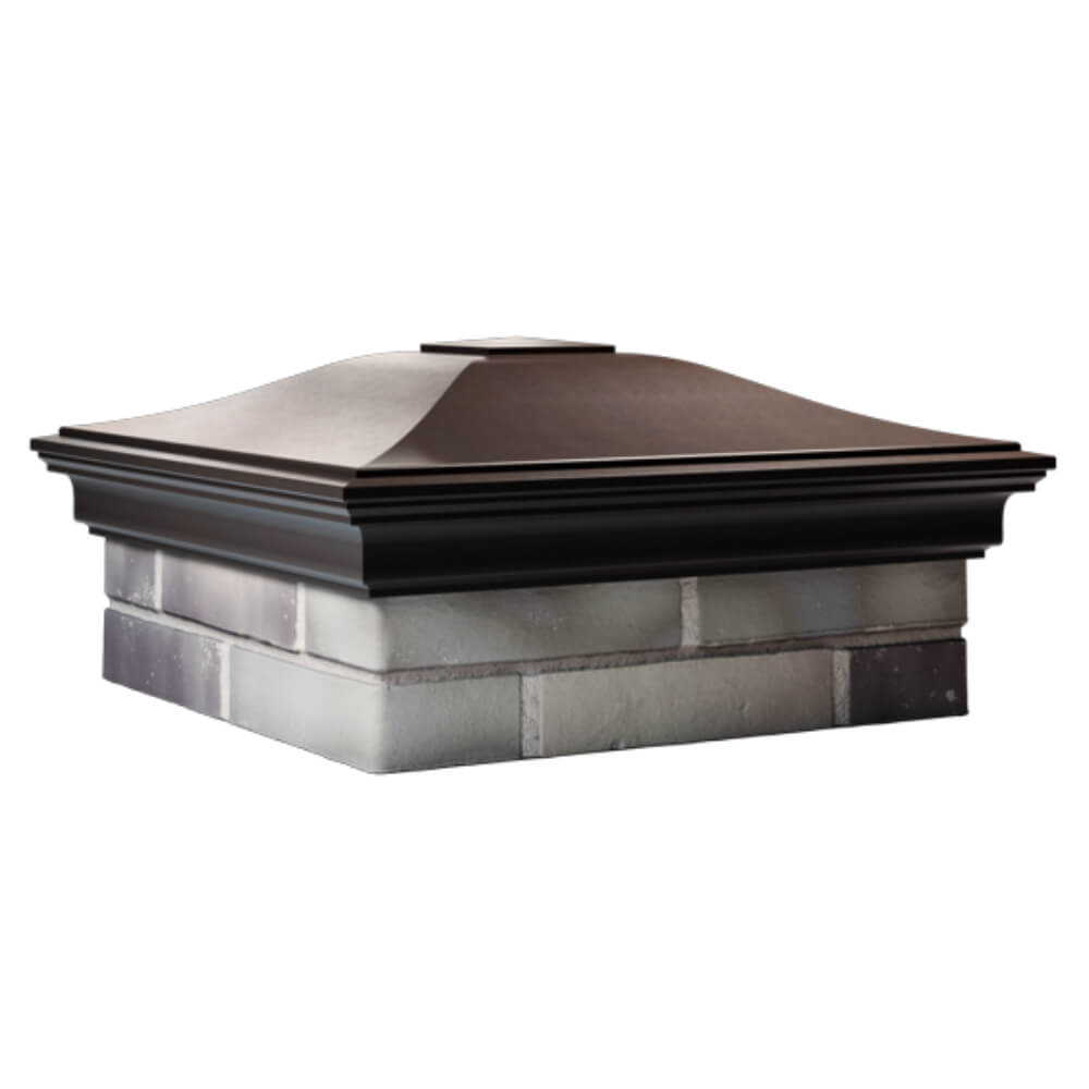 Колпак Zking Монблан Коричневый на столб 2х2 кирпича (515х515мм) в Хасавюрте фото