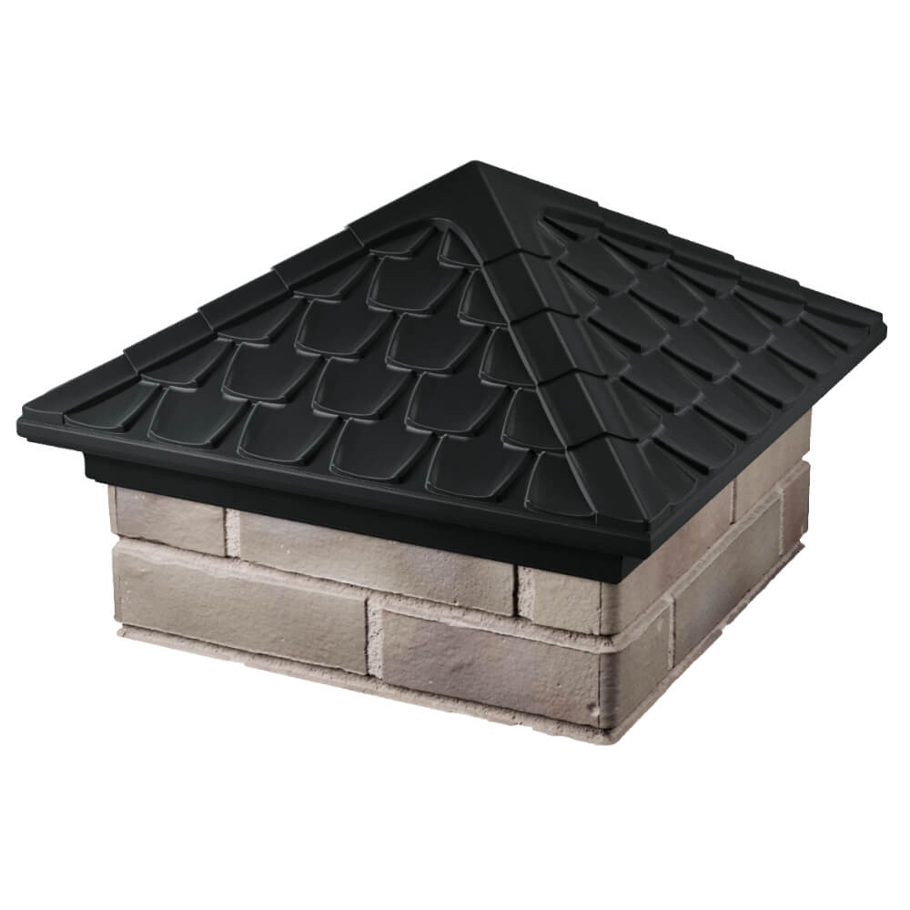 Колпак Zking Эльбрус Черный на столб 1.5х1.5 кирпича (385х385мм) в Хасавюрте фото