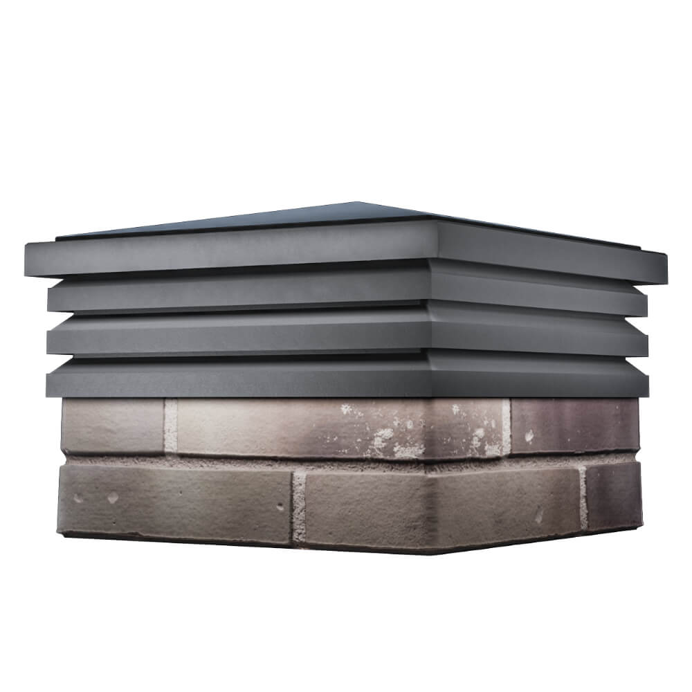 Колпак Zking Бона ХайТек Серый на столб 1.5х1.5 кирпича (385х385мм) в Хасавюрте фото