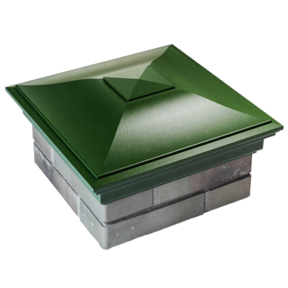 Колпак Zking Монблан Зеленый на столб 1.5х1.5 кирпича (385х385мм) в Хасавюрте фото