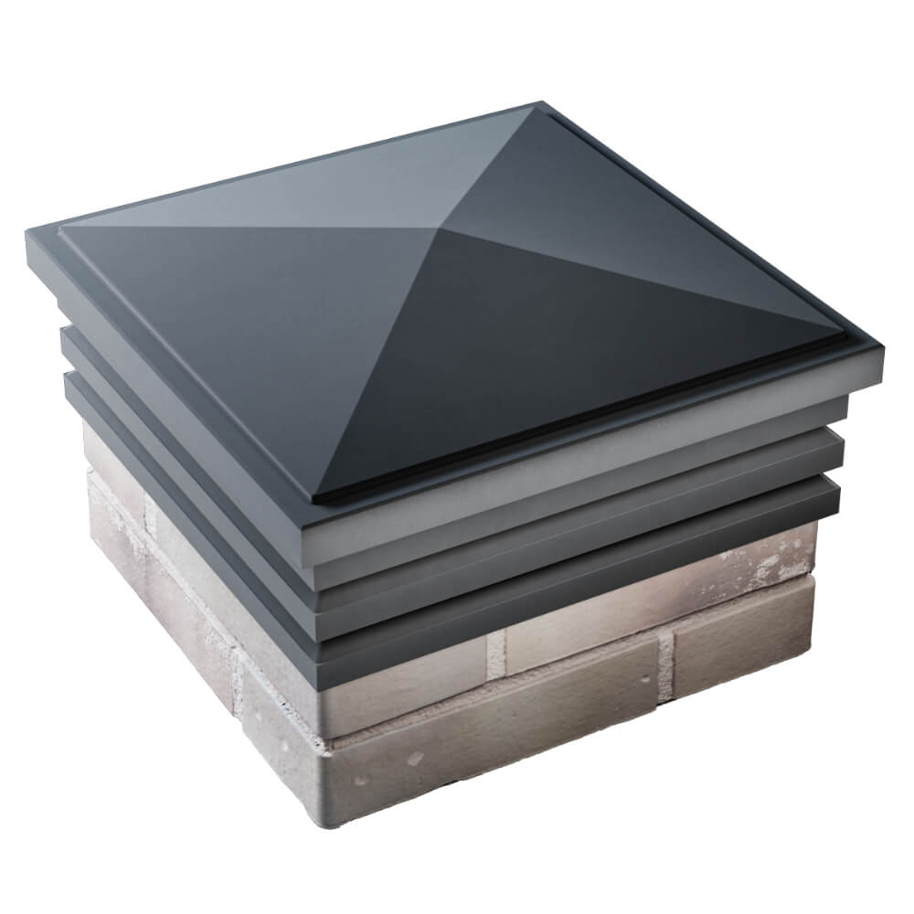 Колпак Zking Бона ХайТек Серый на столб 1.5х1.5 кирпича (385х385мм) в Хасавюрте фото