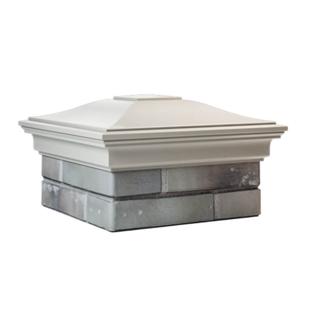 Колпак Zking Монблан Бежевый на столб 1.5х1.5 еврокирпича 0.7НФ (355х355мм) в Хасавюрте фото