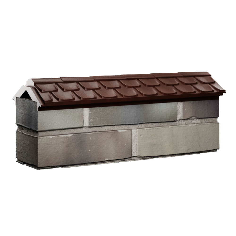 Парапет Zking Эльбрус Коричневый с посадкой на 0.5 кирпича (130мм) Хасавюрт фото