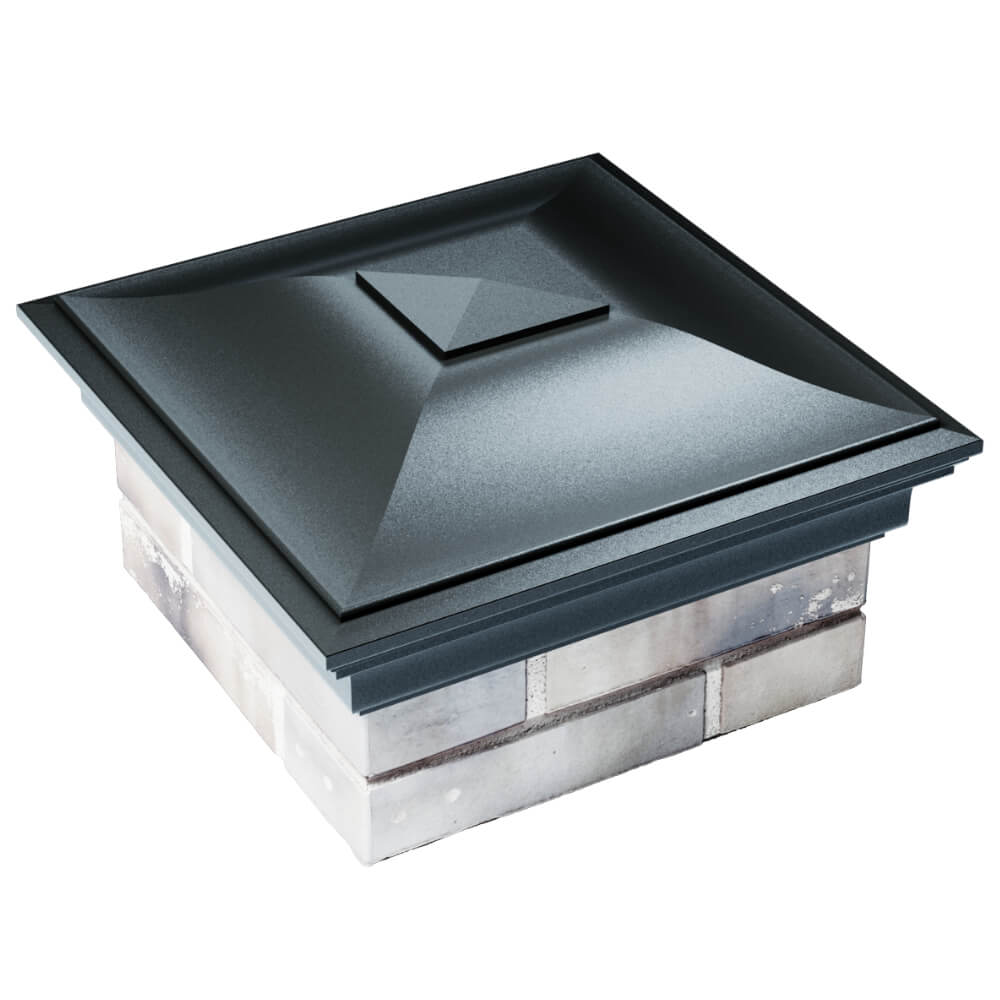 Колпак Zking Монблан Черный на столб 1.5х1.5 кирпича (385х385мм) в Хасавюрте фото