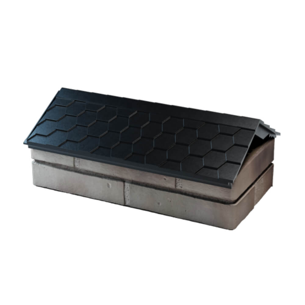 Парапет Zking Эверест Черный с посадкой на 1 кирпич (200/225/255мм) в Хасавюрте фото