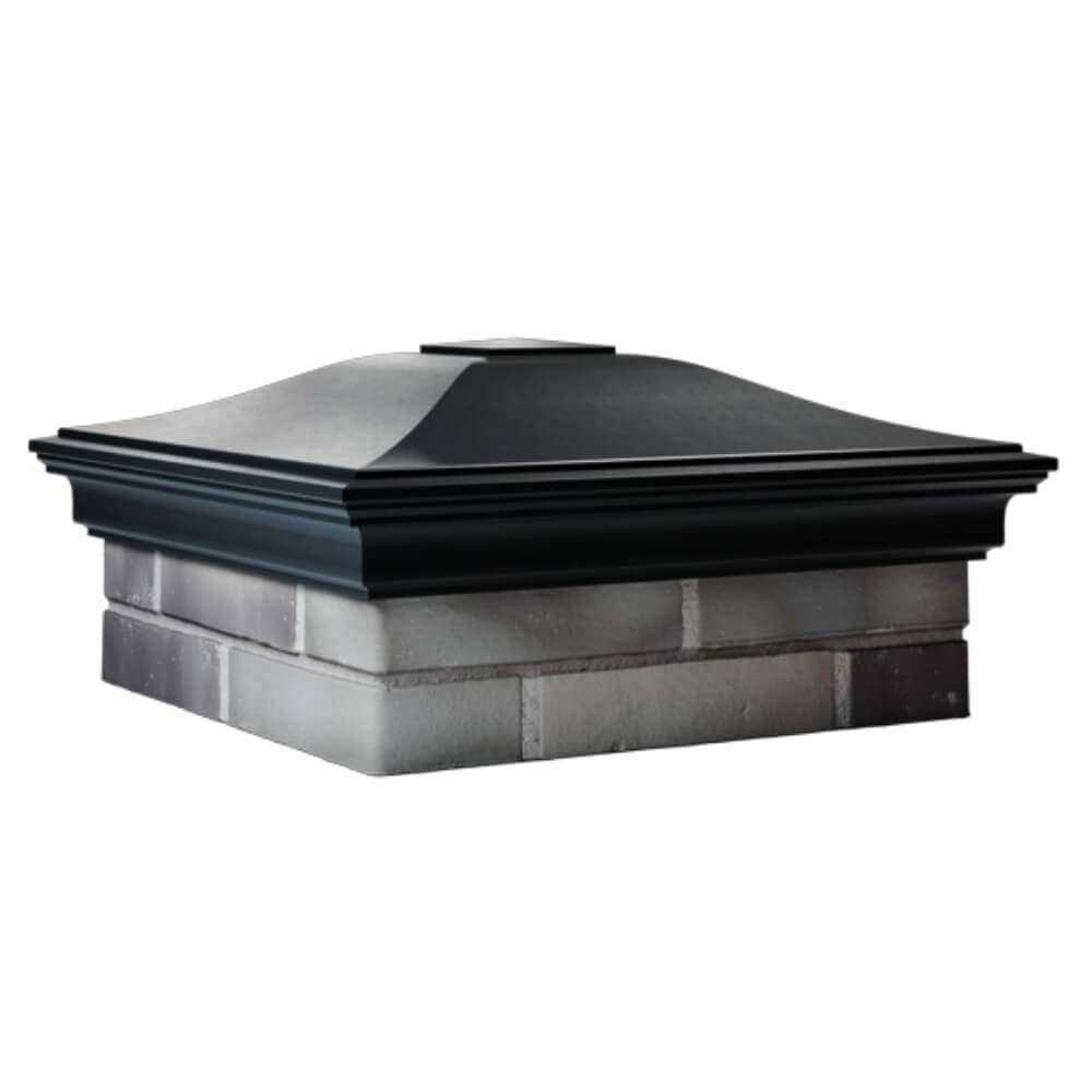 Колпак Zking Монблан Черный на столб 2х2 кирпича (515х515мм) в Хасавюрте фото