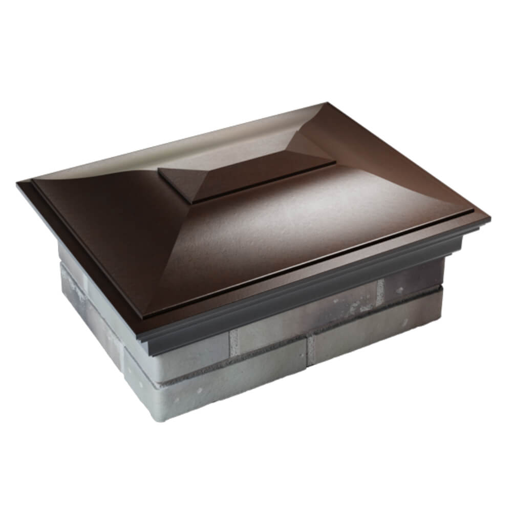 Колпак Zking Монблан Коричневый на столб 2х1.5 кирпича (515х385мм) Хасавюрт фото