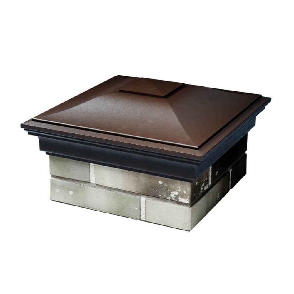 Колпак Zking Монблан Коричневый на столб 1.5х1.5 еврокирпича 0.7НФ (355х355мм) в Хасавюрте фото