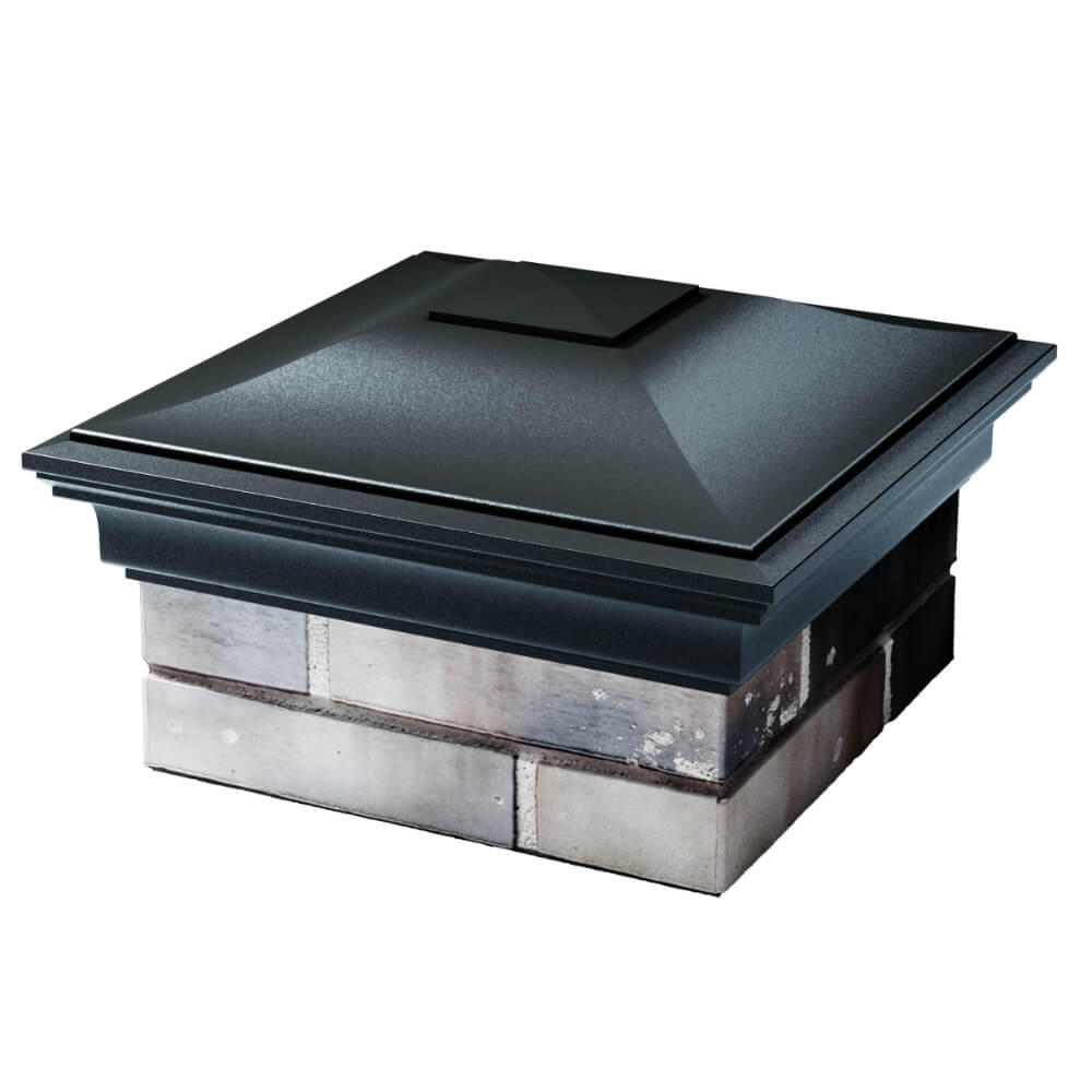 Колпак Zking Монблан Черный на столб 1.5х1.5 кирпича (385х385мм) в Хасавюрте фото