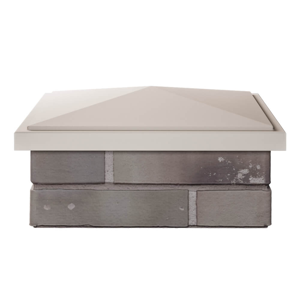 Колпак Zking БонаМоно Бежевый на столб 1.5х1.5 кирпича (385х385, 400х400мм) Хасавюрт фото