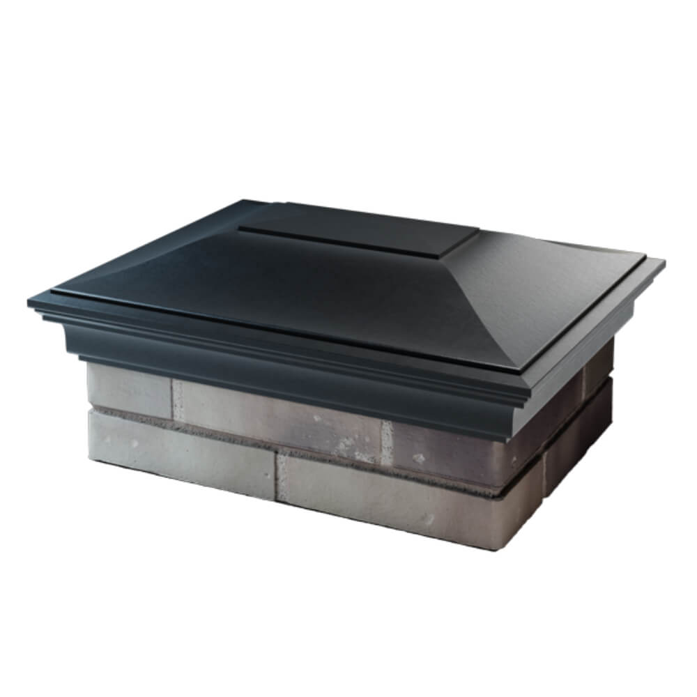 Колпак Zking Монблан Черный на столб 2х1.5 кирпича (515х385мм) в Хасавюрте фото