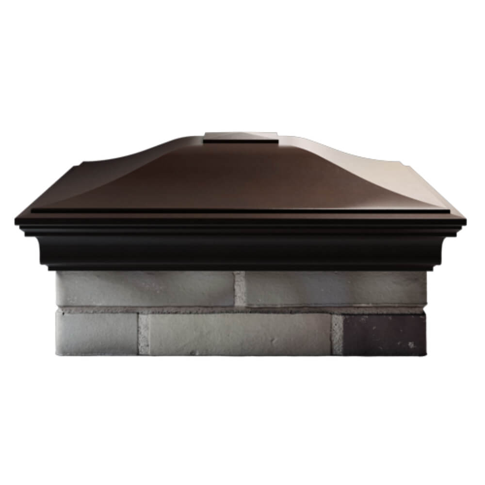 Колпак Zking Монблан Коричневый на столб 2х2 кирпича (515х515мм) в Хасавюрте фото
