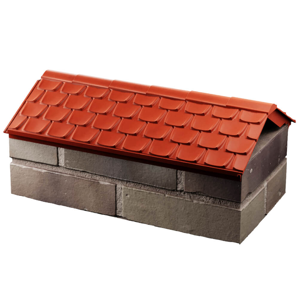 Парапет Zking Эльбрус Красный с посадкой на 1 кирпич (255мм) в Хасавюрте фото