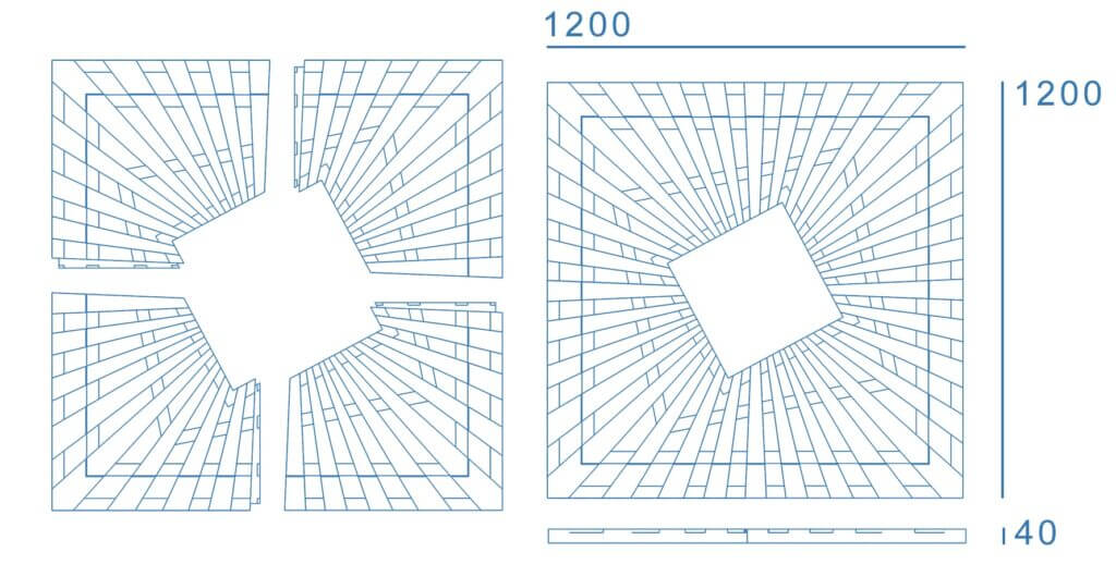 Приствольная решетка для дерева ZKING ATMOSPHERE 1.2х1.2м Бежевая в Хасавюрте фото