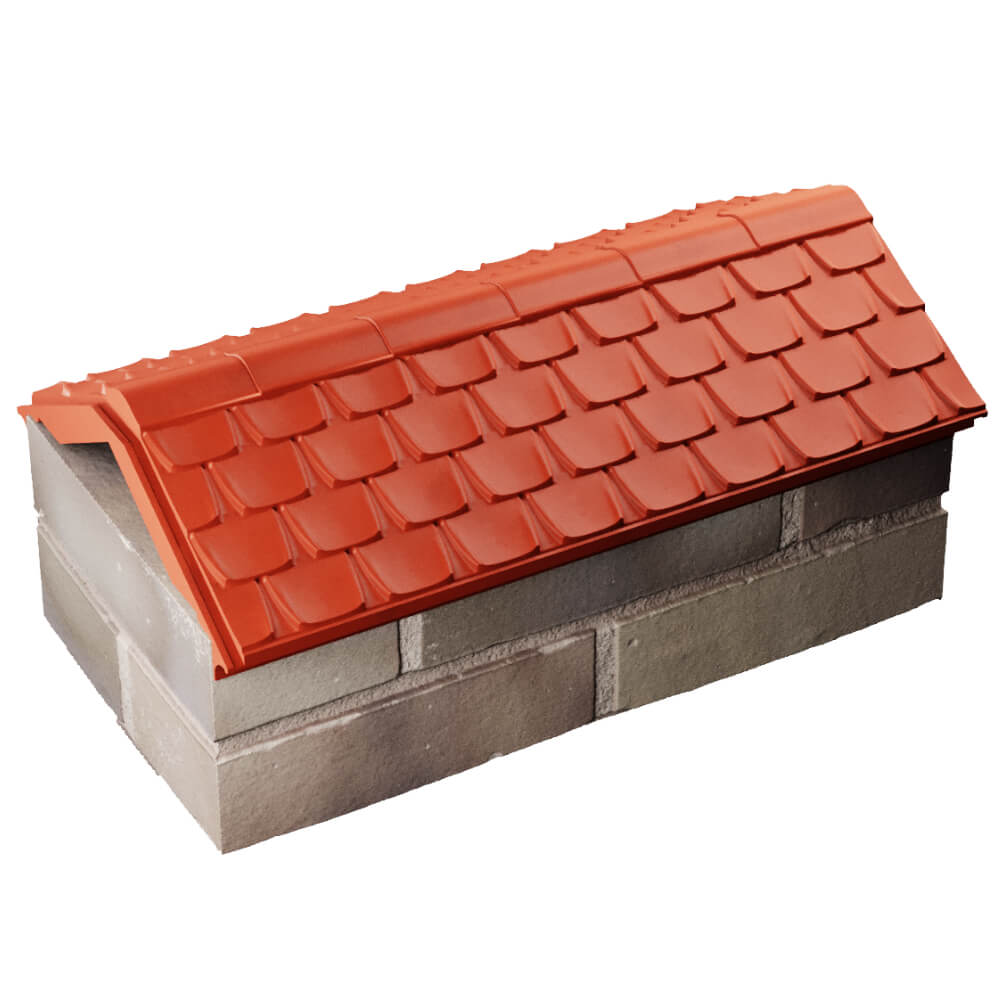 Парапет Zking Эльбрус Красный с посадкой на 1 кирпич (255мм) в Хасавюрте фото