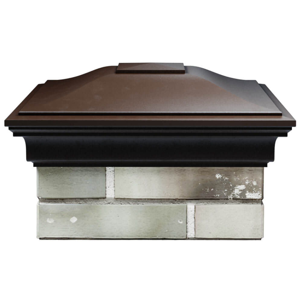 Колпак Zking Монблан Коричневый на столб 1.5х1.5 кирпича (385х385мм) Хасавюрт фото