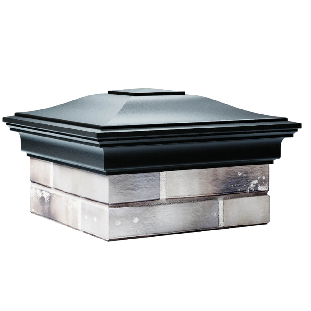 Колпак Zking Монблан Черный на столб 1.5х1.5 кирпича (385х385мм) в Хасавюрте фото