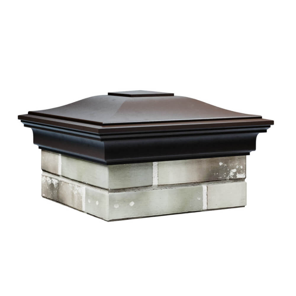 Колпак Zking Монблан Коричневый на столб 1.5х1.5 еврокирпича 0.7НФ (355х355мм) в Хасавюрте фото