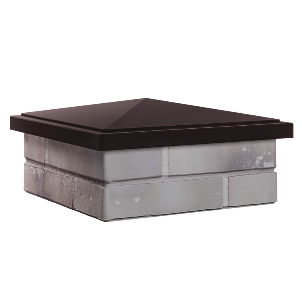 Колпак Zking БонаМоно Коричневый на столб 1.5х1.5 кирпича (385х385, 400х400мм) в Хасавюрте фото