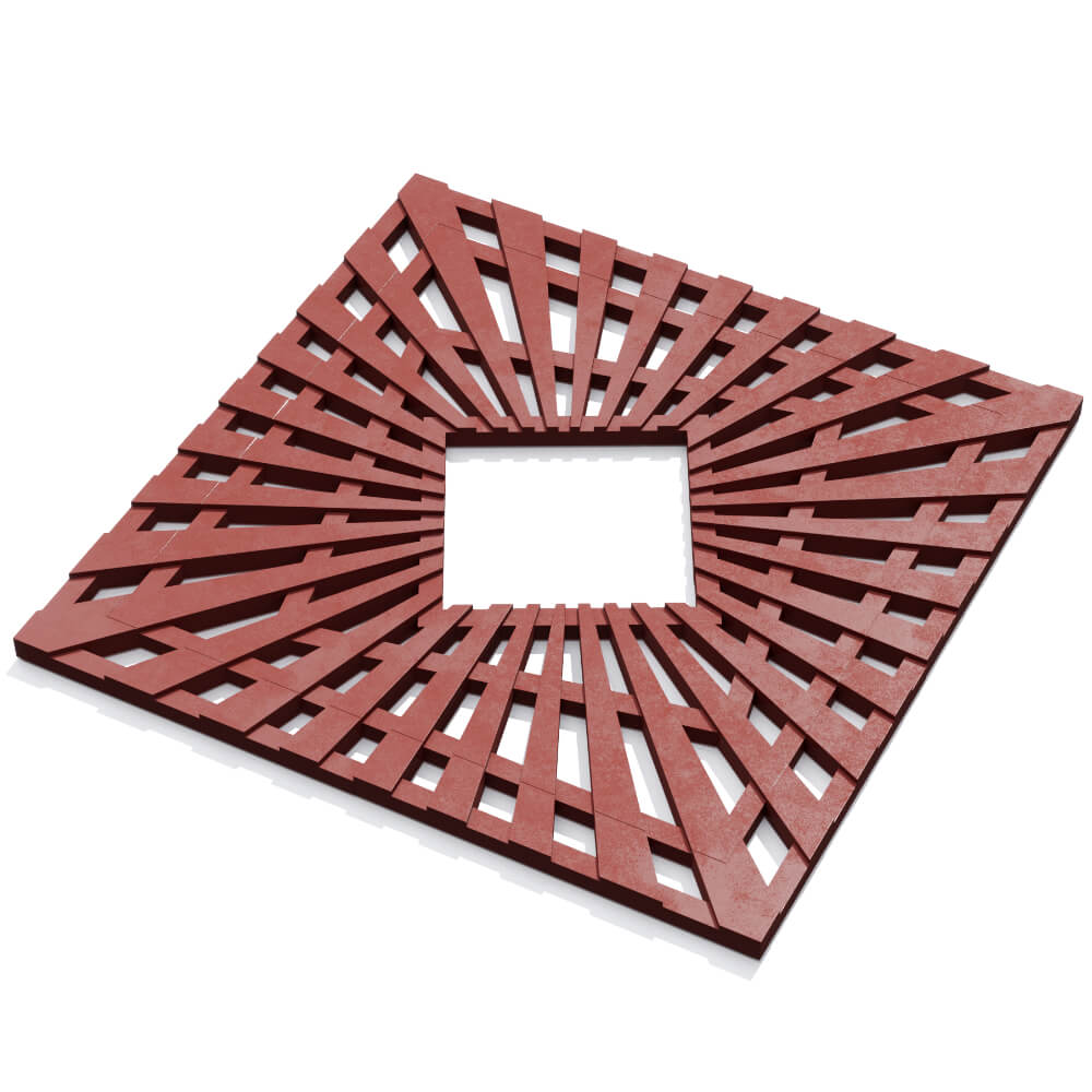 Приствольная решетка для дерева ZKING ATMOSPHERE 1.2х1.2м Красная в Хасавюрте фото