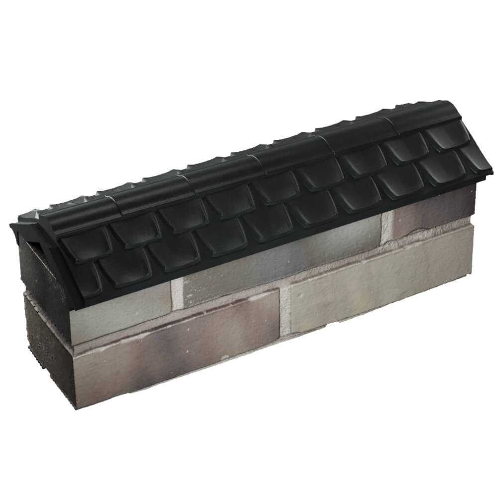 Парапет Zking Эльбрус Черный с посадкой на 0.5 кирпича (130мм) в Хасавюрте фото