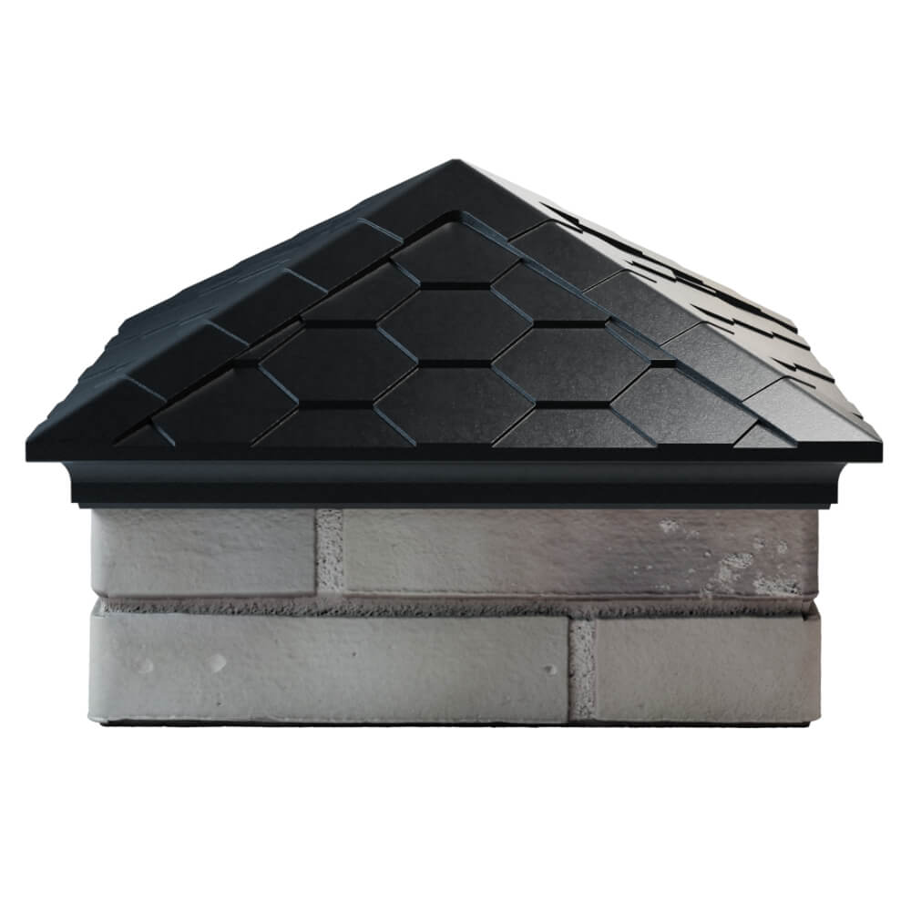 Колпак Zking Эверест Черный на столб 1.5х1.5 кирпича (390х390мм) Хасавюрт фото